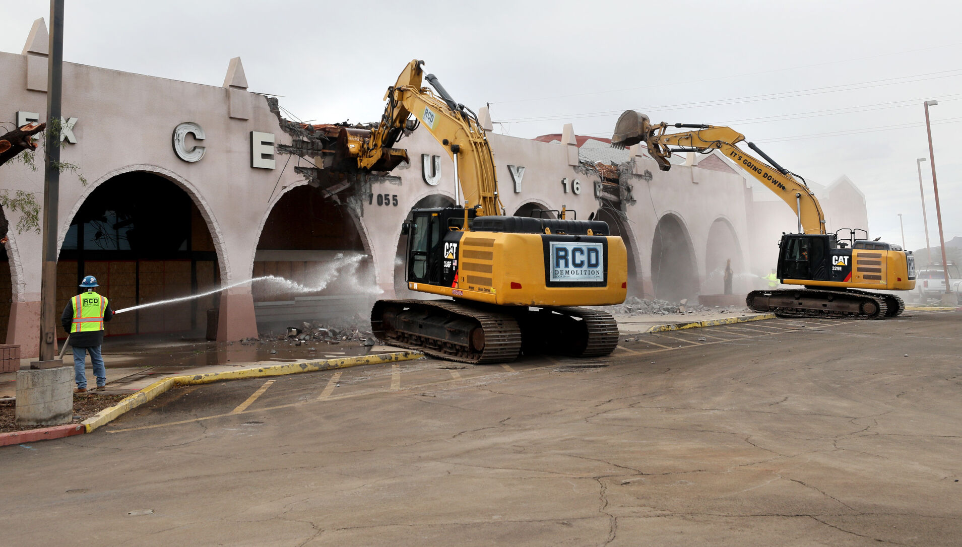 Demolition of Old Century Park Theater